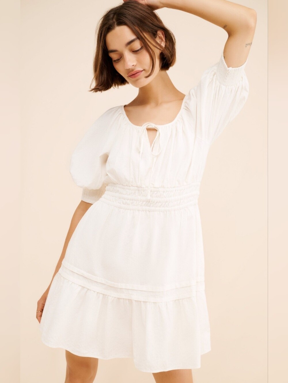 NWOT Anthropologie Somerset Mini dress Puff-Sleeve Edition. Size XSP